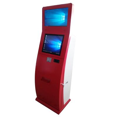 China Leisure Center Red Color Multi-touch Screen LCD Display Kiosk Indoor Card Payment Dispensing Kiosk for sale