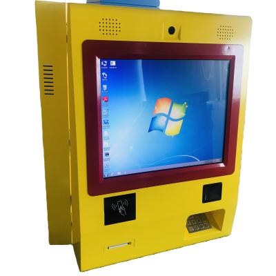 China 19 Inch Touch Screen Receipt Parking Lot Printing Wall Mounted QR Code Payment Kiosk For Parking for sale