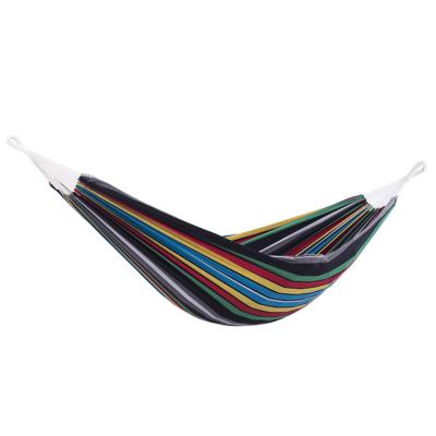 China Wholesale Modern Style Outdoor Brazilian Stripe Double Hanging Swing Hammock for sale