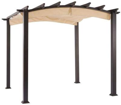 China Easily Assembled Outdoor Decorative Waterproof Aluminum Bay Arched Garden Pergola for sale