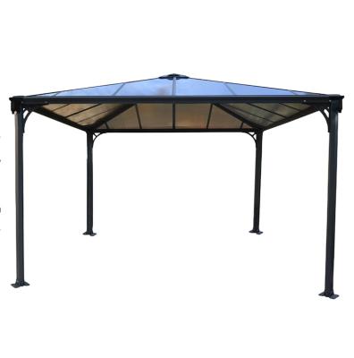 China Easily Assembled Stylish Hardtop Waterproof Aluminum Pergola Sun Shade For Garden Backyard for sale