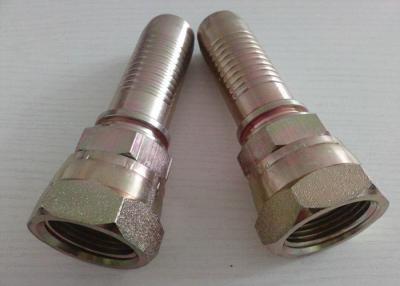 China Carbon Steel Swaged Hose Fitting Chrome Plating With Double Hexagon for sale