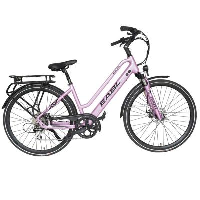 China Luxury Hot Selling Women's Electric Bicycle 48v Purple Lightweight Electric Bicycle for sale