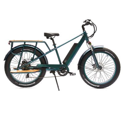 China 26 Inch Electric Bicycle 48V 750W Verstile Super Powerful Fat Tire Electric Cargo Bike for sale