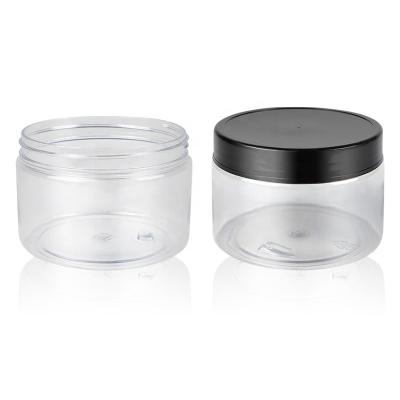 China Custom Size 89/400 Neck Plastic Food Storage Jar Canned Candy 300ml Food Nuts PET Jars With Lids for sale