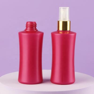 China Custom Empty Colored Red Plastic PE 110ml Skin Care Spray Bottle Neck Size 20/410 Personal Care Packaging Bottle for sale