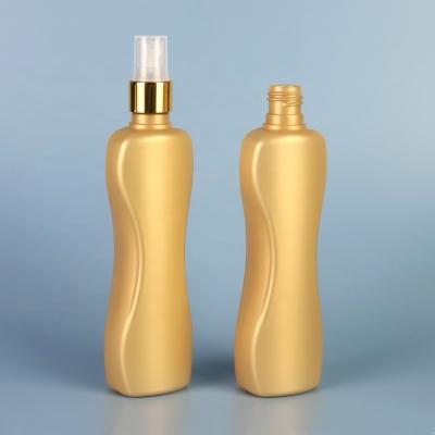 China Personal Skin Care Packaging Wholesale Neck Size 20/410 Size Design 150ml Plastic Bottle 5.07oz Luxury Small PE Spray Gold Bottle for sale