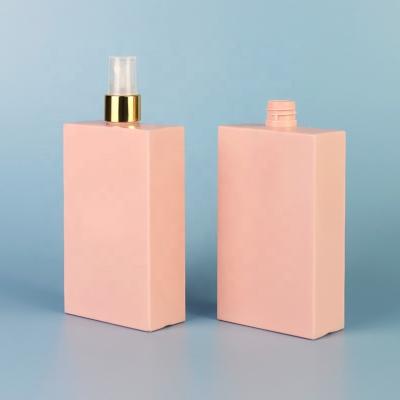 China Personal Skin Care Packaging Custom Neck Size 20/410 PE Bottle 250ml 8.45 oz Square Pink Mist Spray Bottle for sale