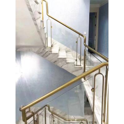 China Bosi Modern Interior Stair Railing Glass Balustrade Fencing Railings System For Deck/Balcony/Staircase for sale