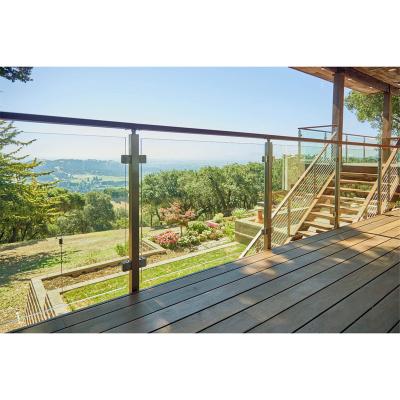 China Modern Modern Stainless Steel Vertical Post Railings Deck Railings Glass Railing For Indoor And Outdoor for sale