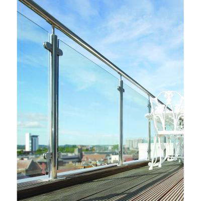 China Beautiful Modern Modern Balcony Deck Railing Baluster Design Stainless Steel Railings and Railings Glass Balustrade for sale