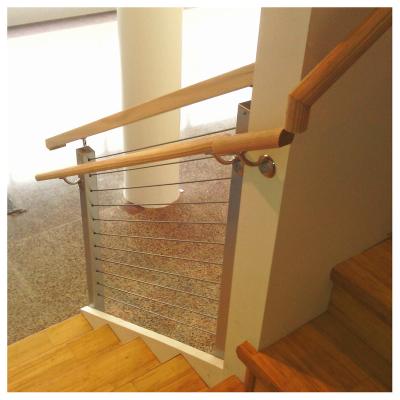 China Modern Custom Balcony Wire Deck Porch Deck Metal Stair Railing Outdoor Cable Systems Price for sale