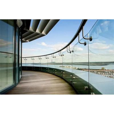 China China Modern Outdoor Staircase Dead End Frameless Glass Fence Glass Balustrade for sale