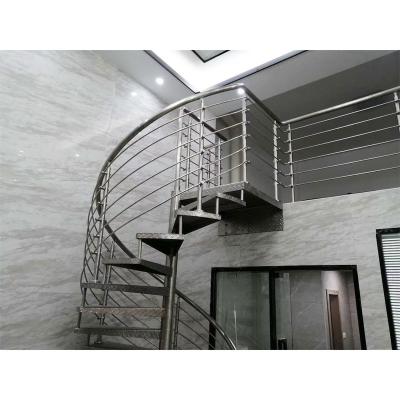 China Modern Easy Installed Spiral Staircase Modern Commercial Carbon Steel Indoor Floating Stair Kit for sale