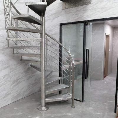 China Modern Customized Modern Design Inudoor Metal Staircase Carbon Steel Spiral Staircase for sale