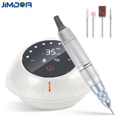 China Jimdoa Low Vibration Rechargeable Portable Electric Power Nail Art Tools 35000RPM Professional Manicure Nail Master Nail Drill for sale