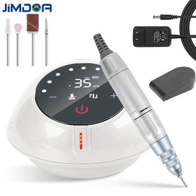 China Jimdoa Professional Electric Bottom Vibration Manicure Nail Master Drill Machine Good Price Portable Rechargeable Equipment 35000 RPM for sale