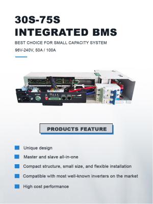 China GCE 75S 100A 144v Integrated BMS Lifepo4 / NMC / LTO Batteries High Voltage Battery Management System for sale