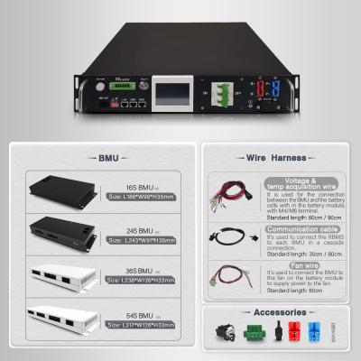 China GCE 96S 307.2V 50A LFP BMS High Efficiency Relay BMS Real-time Monitoring And Advanced Protection for sale