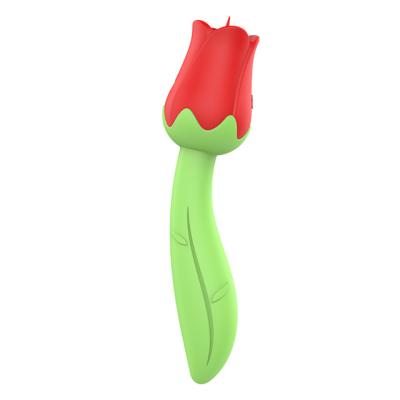 China Multi-frequency vibration dreamy flower intelligent heating multi-frequency tongue licking female masturbation device adult products for sale