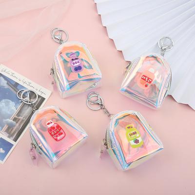 China Fashoion TPU Laser Coin Purse Wallet For Women Small Female Holographic Money Bag Cute Kids Invent Bag for sale