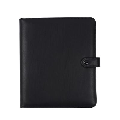 China A5 A6 Leather Daily Planner Personal Agenda Black Organizer Refillable Diary Ring Binder for sale