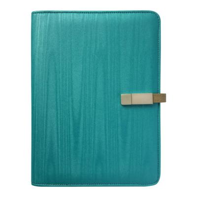 China USB Leather Executive Notebook Power Bank Notebook Hardcover Book Cover USB Flash Drive for sale