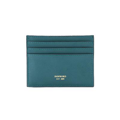 China Customized Card Holder Durable Genuine Leather Card Case RFID Wallet Card Holder for sale