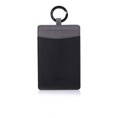 China Durable leather credit card holder for portable rfid slim credit card holder with metal ring for sale