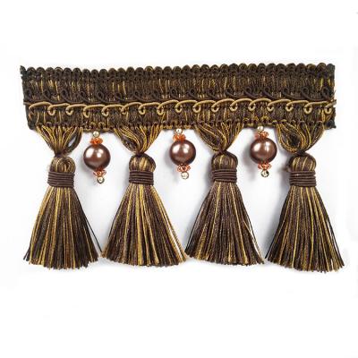 China Newest Factory Direct Hangzhou Tassel Lace Fringe Bright Color Trimmings For Dresses for sale