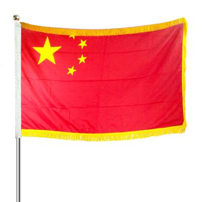 China China Hanging Cheap Custom Flag With Gold Bullion Fringe for sale