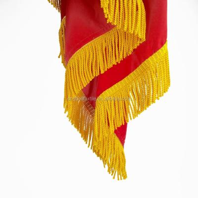 China Wholesale Products Hand Hanging National Flag With Golden Rayon Tassel Fringe for sale