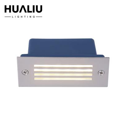 China High Brightness Modern Outdoor Square Enclosed Design Modern Style 3w 6w Led Wall Stair Recessed Step Light for sale