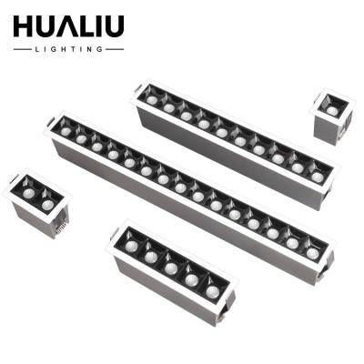 China High Brightness Modern Style Indoor Lighting Die Casting Aluminum 3w 5w 10w 20w 30w Recessed Mounted Led Linear Light for sale