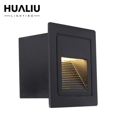 China Modern Smart Supplier Waterproof Ip65 Wall Foot Lamp Recessed 3w Outdoor Stair Wall Stair Step Lights for sale