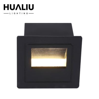 China Modern Long Working Time Indoor 3w Outdoor Lighting Recessed Stair Led Step Wall Lights Corner Light for sale