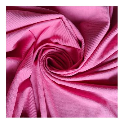 China Memory Rosa Color Stretch 100% Polyester Corduroy Fabric High For Dress And Shirt 16 Wales for sale