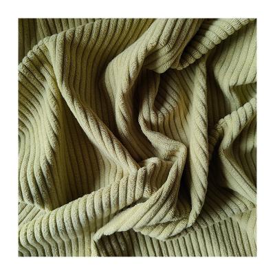 China Memory Aguacate Color 5 Wale Corduroy Top, Wholesale Polyester Corduroy Stretch Fabric For Panty for sale