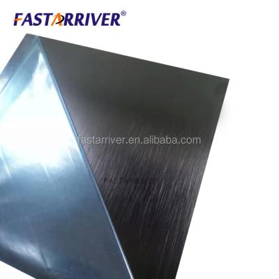 China Furniture Hairline Finish Gold Color Brushed Anodized Aluminum Sheet for sale