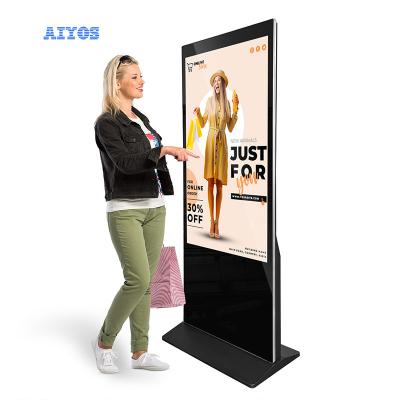 China 55 Inch Indoor LCD Touch Screen With LED Backlight Advertising Display Floor Stand for sale