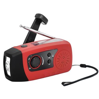 China PORTABLE 2000mAh Emergency Crank Radio Hand Crank Portable Weather Radio Solar Powered Radio With Battery Backup Noaa for sale