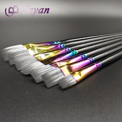 China Rainbow Acrylic Olive Oil Paint Synthetic Watercolor Brush Strokes Brush for sale