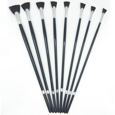 China Watercolor Acrylic Gouache Paint Nylon Artist Paint Brushes Fan Black Synthetic Set for Watercolor Acrylic Oil Painting for sale