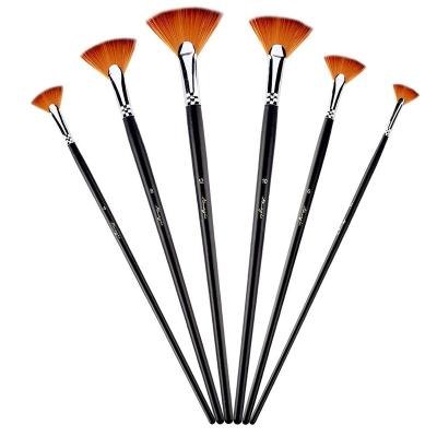 China Watercolor Acrylic Gouache Mixing Synthetic Materials Hair Painting Painting Acrylic Watercolor Oil Painting Brush Art Brush Set Fan Shape for sale