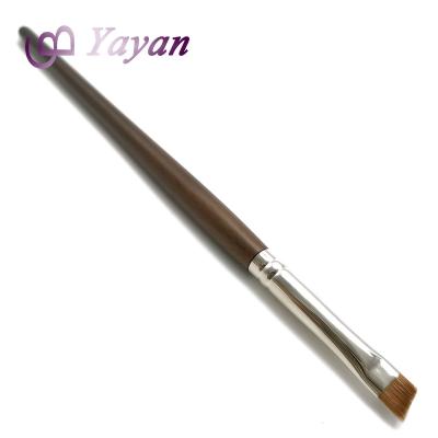 China Custom Free Sample Makeup Facial Eyeliner Brush Skin-Friendly Logo Flat Angled Eyeliner Brush for sale