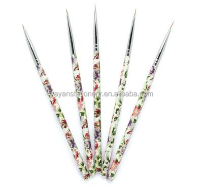 China Nail Paint Round Pointed Nail Art Brushes For Best Nail Synthetic Head Paint for sale