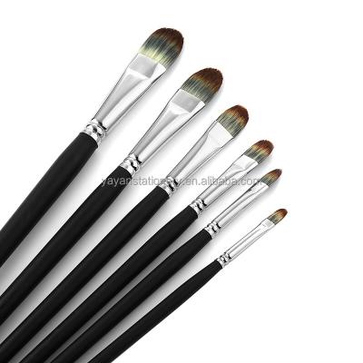 China Best Watercolor Paint Color Synthetic Hair Birch Wood Handle Watercolor and Gouache and Acrylic Oil Painting Soft Multi Brush Set for sale