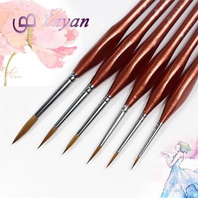 China Kolinsky Sand Hair Olive Brass Nail Brushes Brushes Art Paint Brushes For Selling for sale