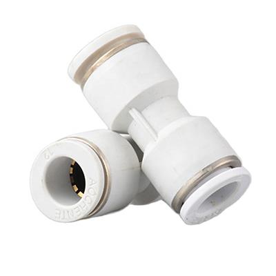 China Building Material Stores Connector Pneumatic High Quality PU One Contact Unit Straight Push In Plastic Pneumatic Air Hose Quick Connector Fittings for sale