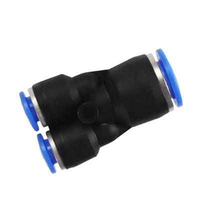 China Type 3 Way Speed ​​Control Plastic Air Duct Quick Connect Construction Material Building Material Pneumatic Y Fitting for sale